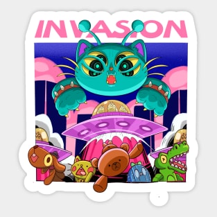 CAT INVASION Sticker